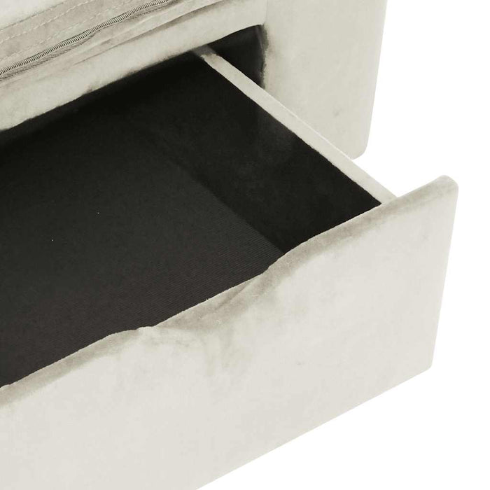 Divano per Cani con Cassetto Crema 75x50x38 cm in Peluche 171082