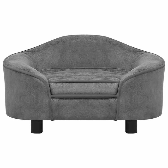 vidaXL Divano per Cani Grigio 67x47x36 cm in Peluche