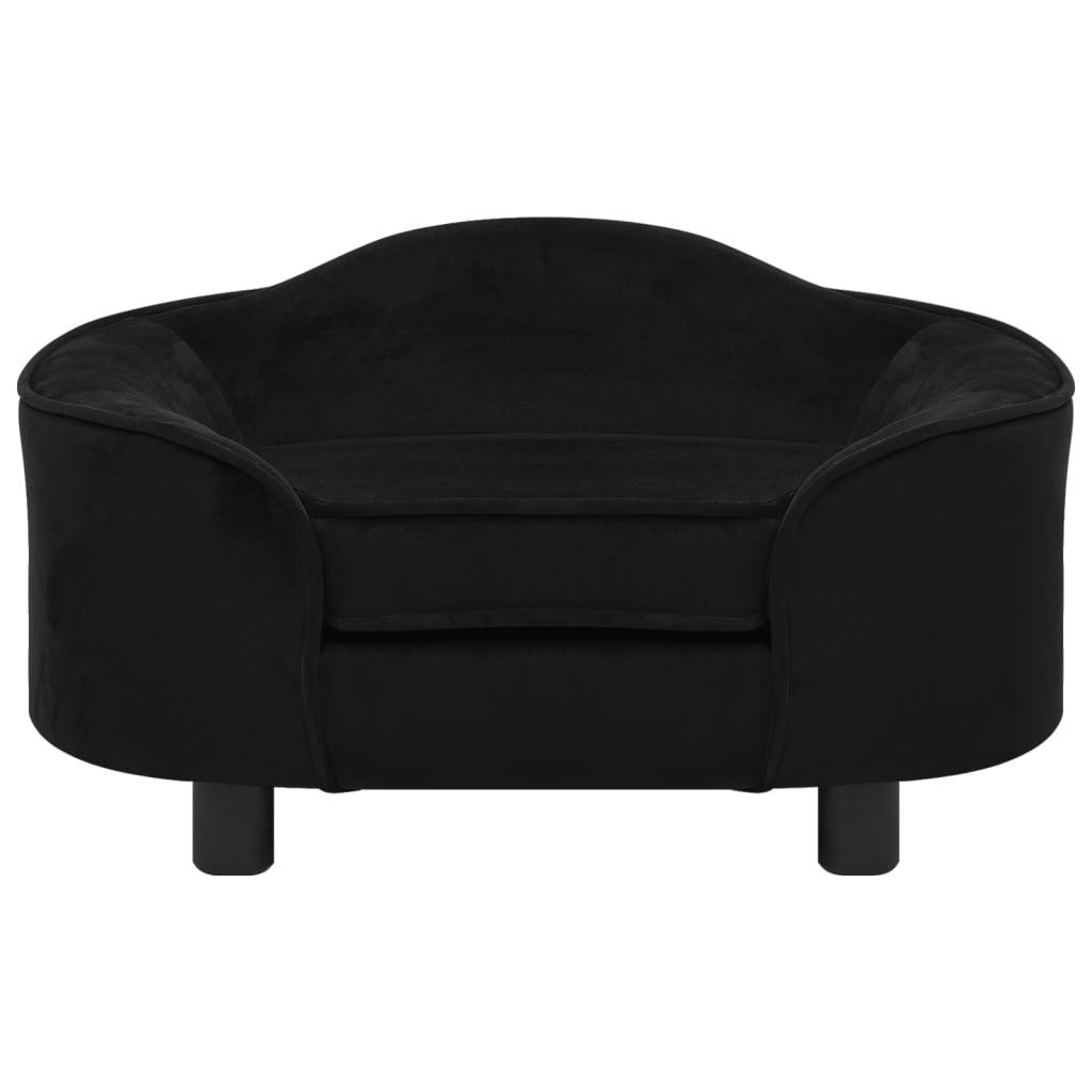 Divano per cani 67 cm in peluche nero 02_0000200