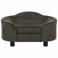 Divano per Cani Grigio Scuro 67x47x36 cm in Peluche