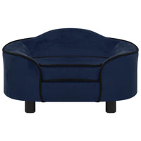 Divano per cani 67 cm peluche blu 02_0000103