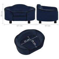 Divano per cani 67 cm peluche blu 02_0000103