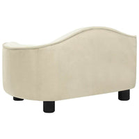 vidaXL Divano per Cani Crema 67x47x36 cm in Peluche