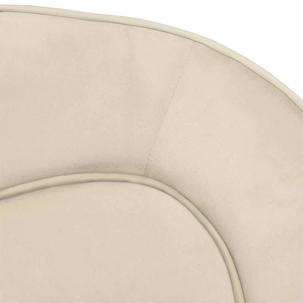 vidaXL Divano per Cani Crema 67x47x36 cm in Peluche