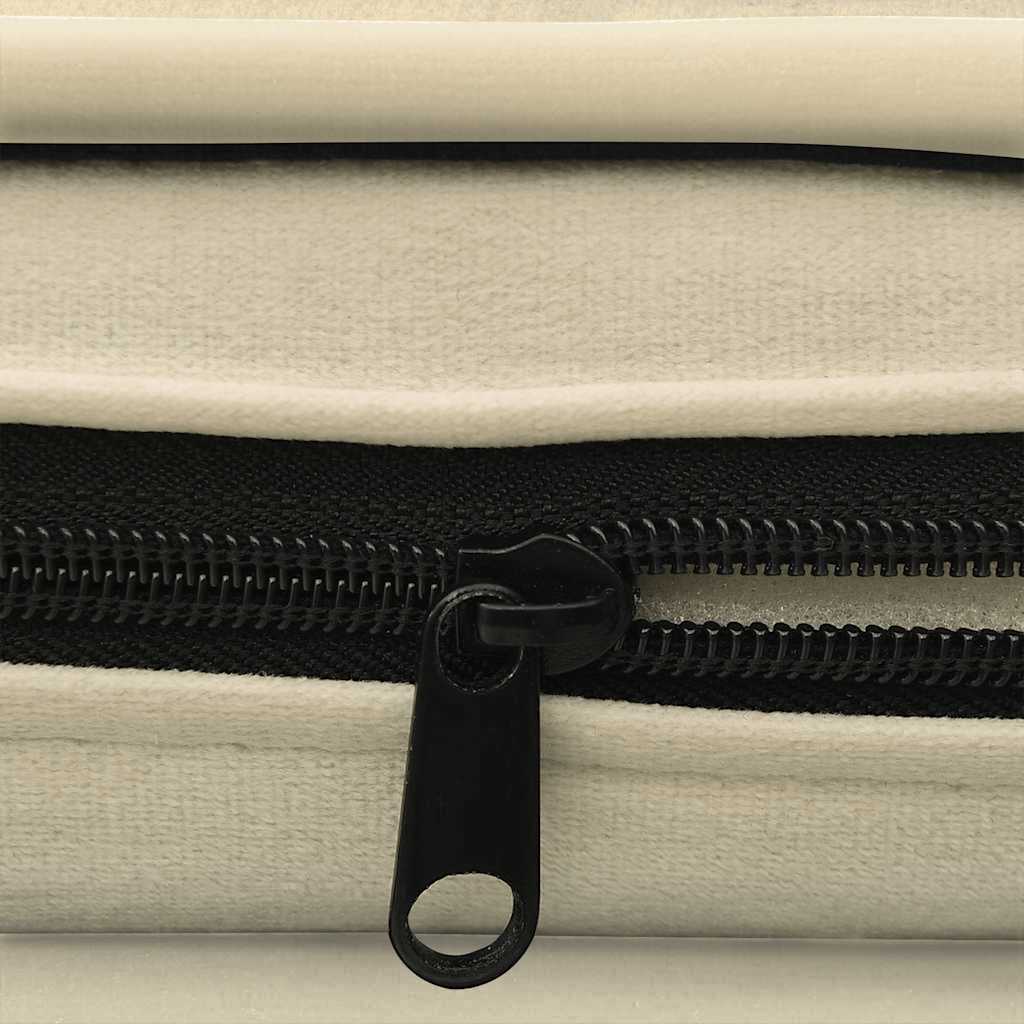 vidaXL Divano per Cani Crema 67x47x36 cm in Peluche