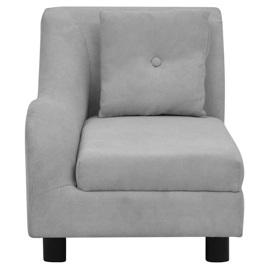 Divano per Cani con Cuscino Grigio 83x44x44 cm in Peluche 171100