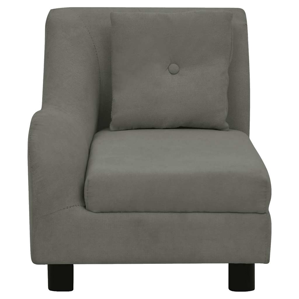 Divano per Cani con Cuscino Grigio Scuro 83x44x44 cm in Peluche 171103