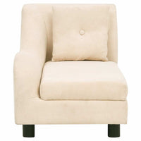 vidaXL Divano per Cani con Cuscino Crema 83x44x44 cm in Peluche