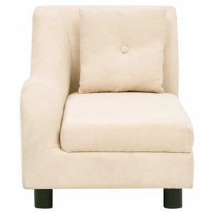 vidaXL Divano per Cani con Cuscino Crema 83x44x44 cm in Peluche