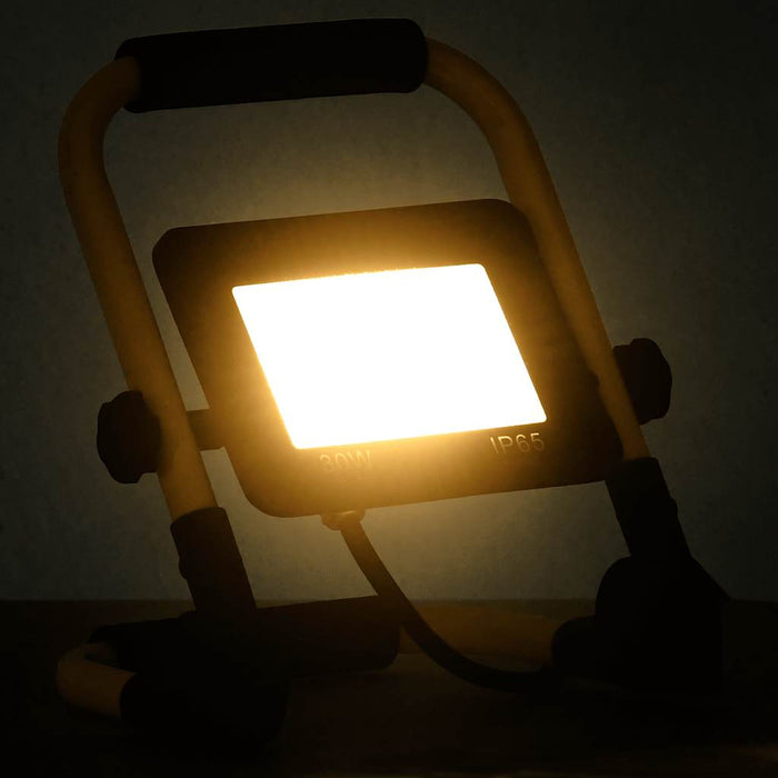 Faretto a LED con Maniglia 30 W Bianco Caldo 149635