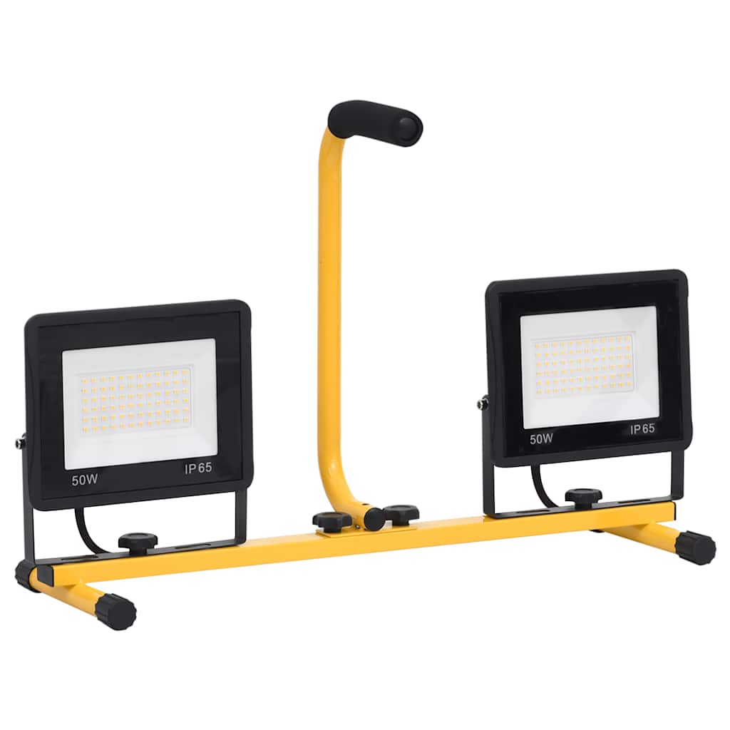 Faretto a LED con Maniglia 2x50 W Bianco Caldo cod mxl 67898