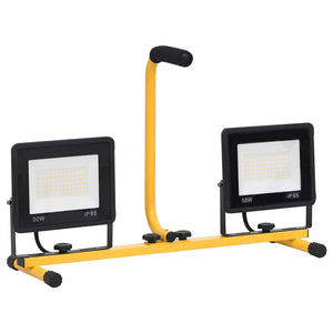 Faretto a LED con Maniglia 2x50 W Bianco Caldo cod mxl 67898