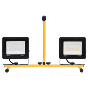 Faretto a LED con Maniglia 2x50 W Bianco Caldo cod mxl 67898