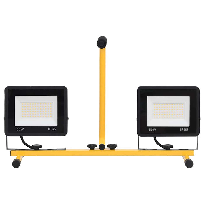 Faretto a LED con Maniglia 2x50 W Bianco Caldo cod mxl 67898