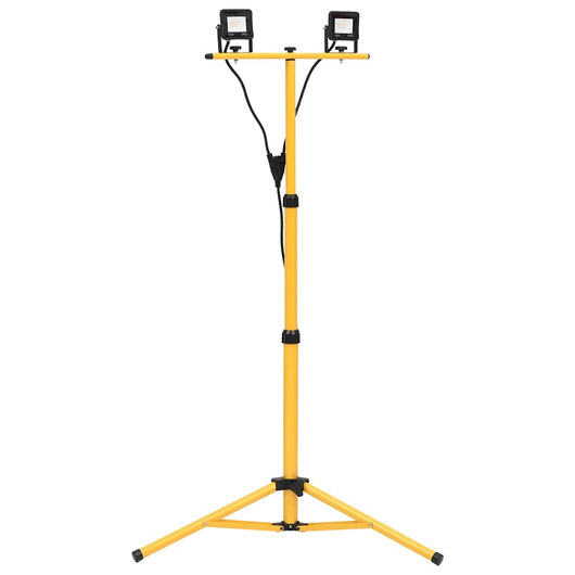 Faretto a LED con Treppiede 2x10 W Bianco Caldo
