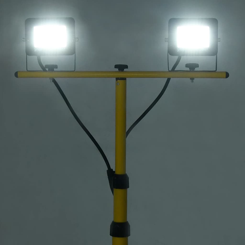Faretto a LED con Treppiede 2x30 W Bianco Freddo 149660