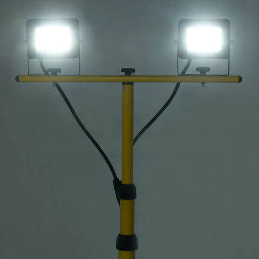 Faretto a LED con Treppiede 2x30 W Bianco Freddo 149660