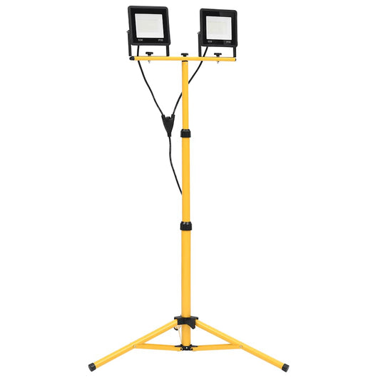Faretto a LED con Treppiede 2x50 W Bianco Freddo