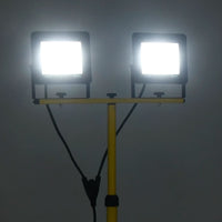 Faretto a LED con Treppiede 2x50 W Bianco Freddo