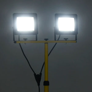Faretto a LED con Treppiede 2x50 W Bianco Freddo 149661