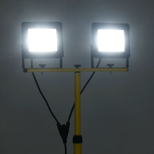Faretto a LED con Treppiede 2x50 W Bianco Freddo 149661