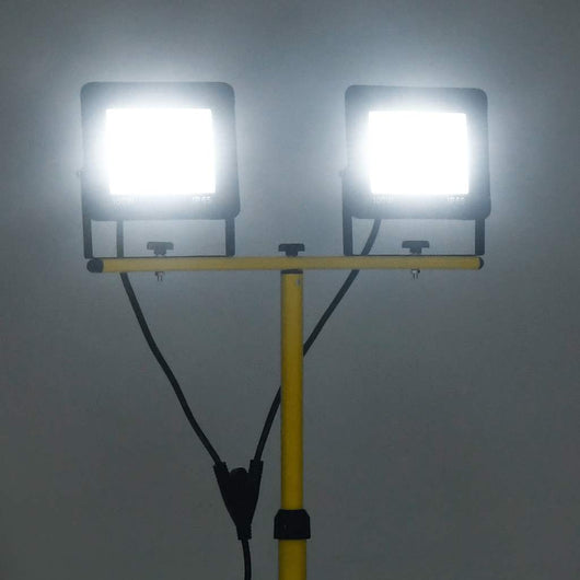 Faretto a LED con Treppiede 2x100 W Bianco Freddo