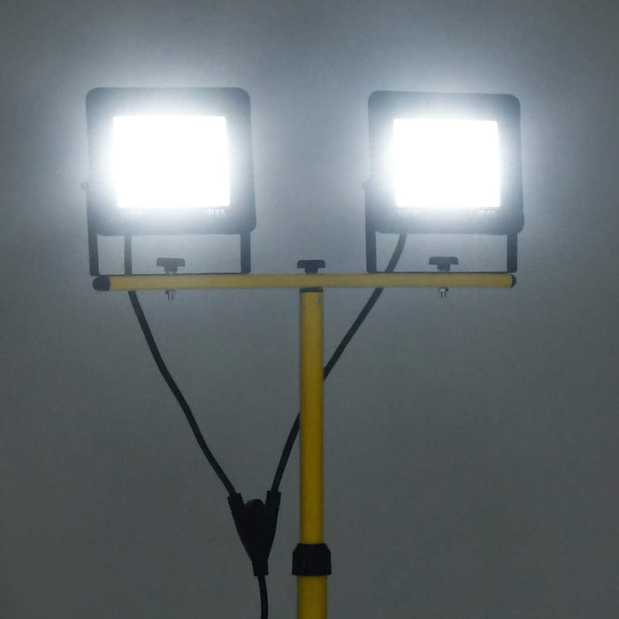 Faretto a LED con Treppiede 2x100 W Bianco Freddo