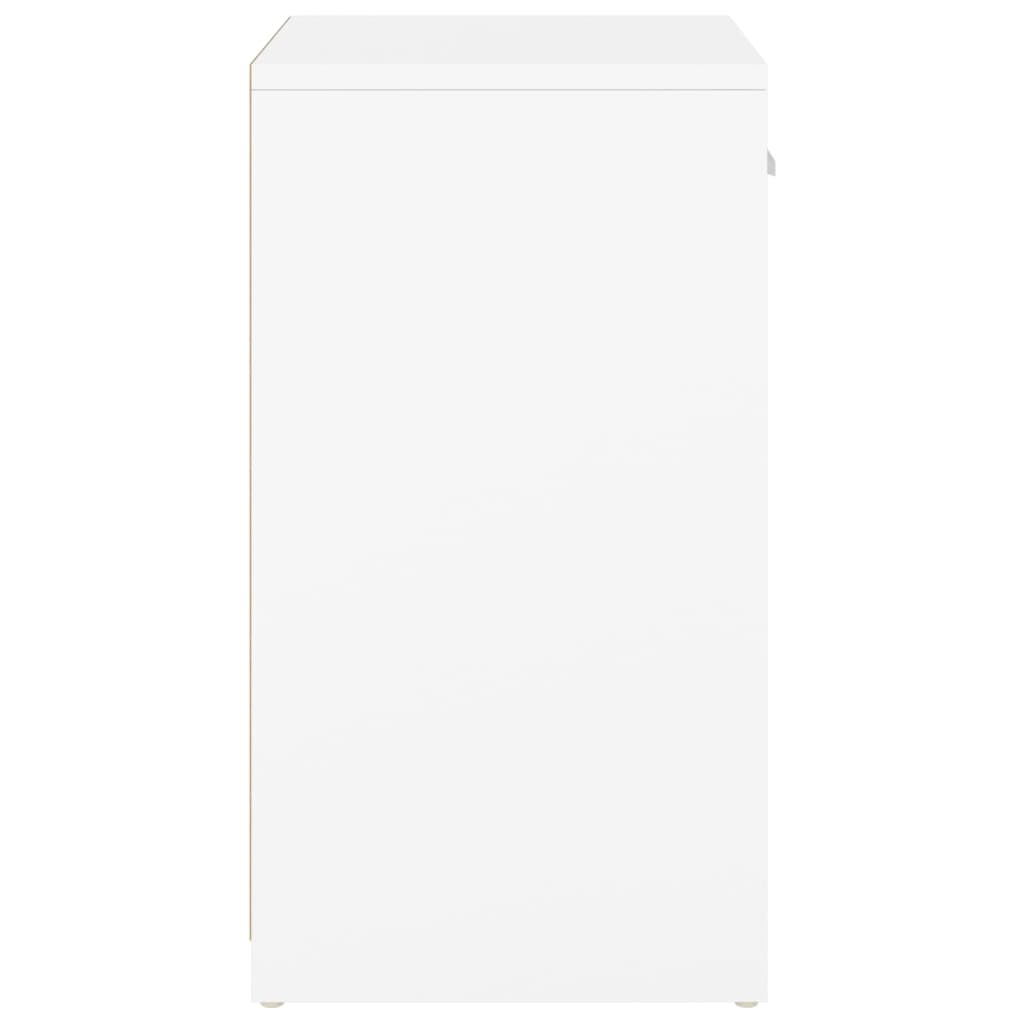 Panca Porta Scarpe Bianca 94,5x31x57 cm in Legno Multistrato 326741