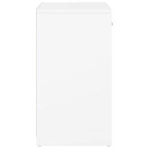 Panca Porta Scarpe Bianca 94,5x31x57 cm in Legno Multistrato 326741