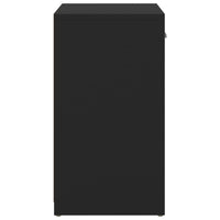 Panca Porta Scarpe Nera 94,5x31x57 cm in Legno Multistrato 326742