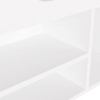 Panca Porta Scarpe con Cuscino Bianca 104x30x49cm Multistrato 326750