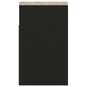 Panca Porta Scarpe con Cuscino Nera 104x30x49cm Multistrato 326751