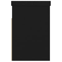 Panca Porta Scarpe con Cuscino Nera 80x30x47 Legno Multistrato 326760