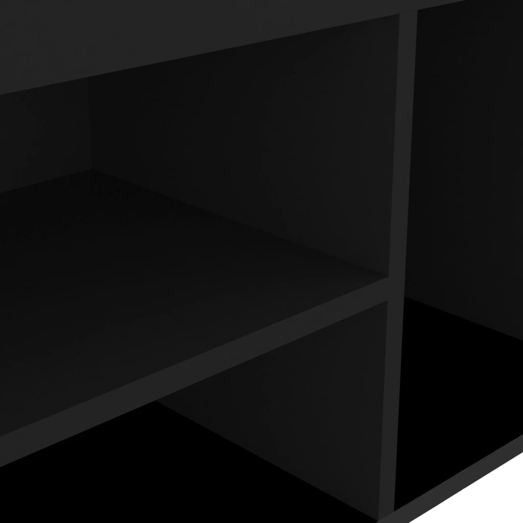 Panca Porta Scarpe con Cuscino Nera 80x30x47 Legno Multistrato 326760