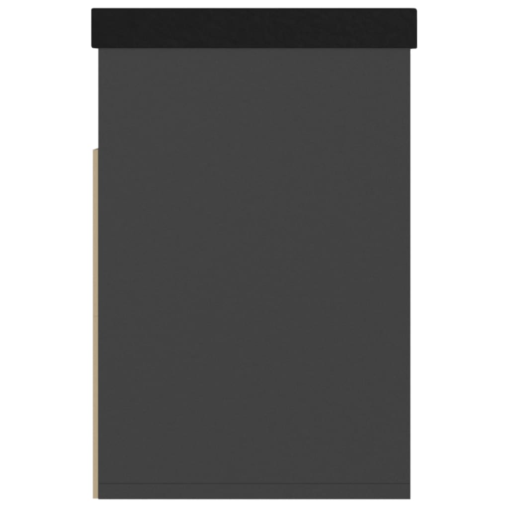 Panca Porta Scarpe con Cuscino Grigia 80x30x47cm Multistrato 326761