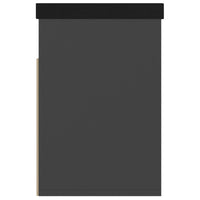 Panca Porta Scarpe con Cuscino Grigia 80x30x47cm Multistrato 326761