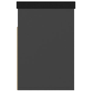 Panca Porta Scarpe con Cuscino Grigia 80x30x47cm Multistrato 326761