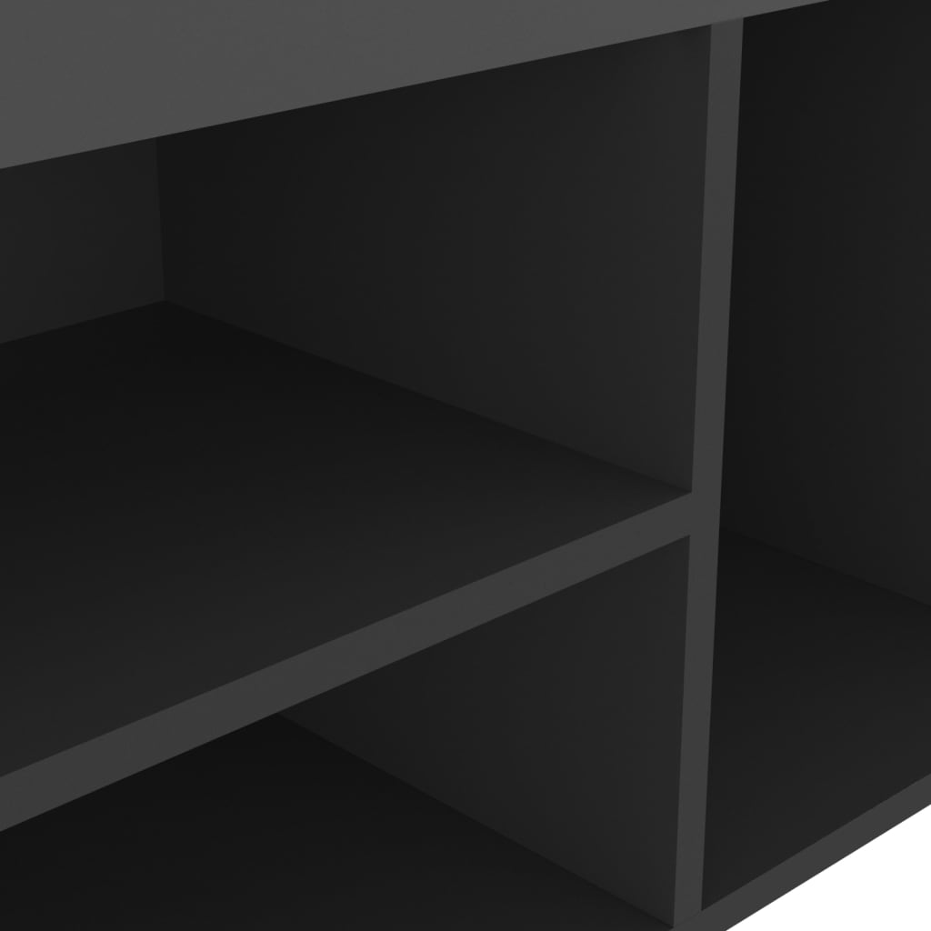 Panca Porta Scarpe con Cuscino Grigia 80x30x47cm Multistrato 326761