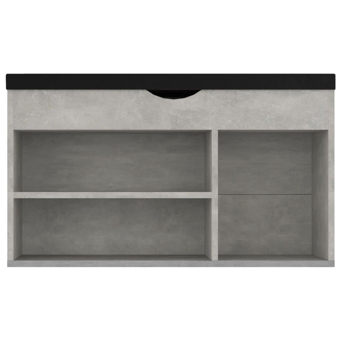 Panca Scarpe con Cuscino Grigio Cemento 80x30x47cm Multistrato 326763