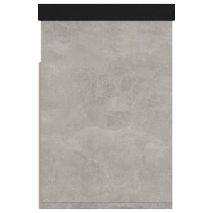 Panca Scarpe con Cuscino Grigio Cemento 80x30x47cm Multistrato 326763