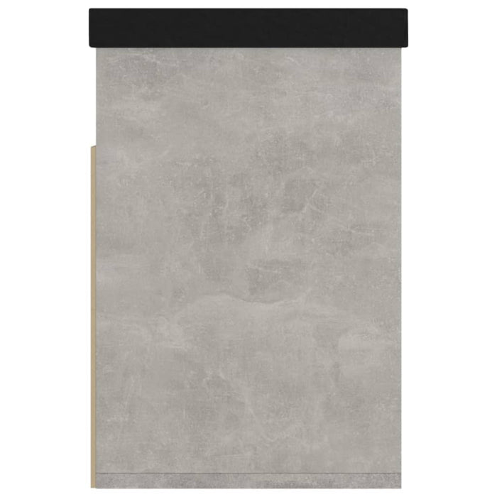 Panca Scarpe con Cuscino Grigio Cemento 80x30x47cm Multistrato 326763