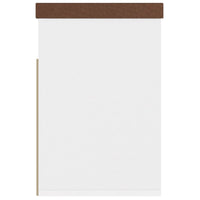 Panca Scarpe Cuscino Bianco Rovere Sonoma 80x30x47 Multistrato 326764