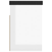 Panca Porta Scarpe Cuscino Bianco Lucido 80x30x47cm Multistrato 326765