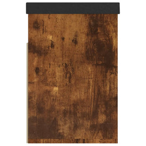 Panca per scarpe, stivali, cassettiera, scaffale, mobili da ingresso, con cuscino, in MDF marrone 02_0022869