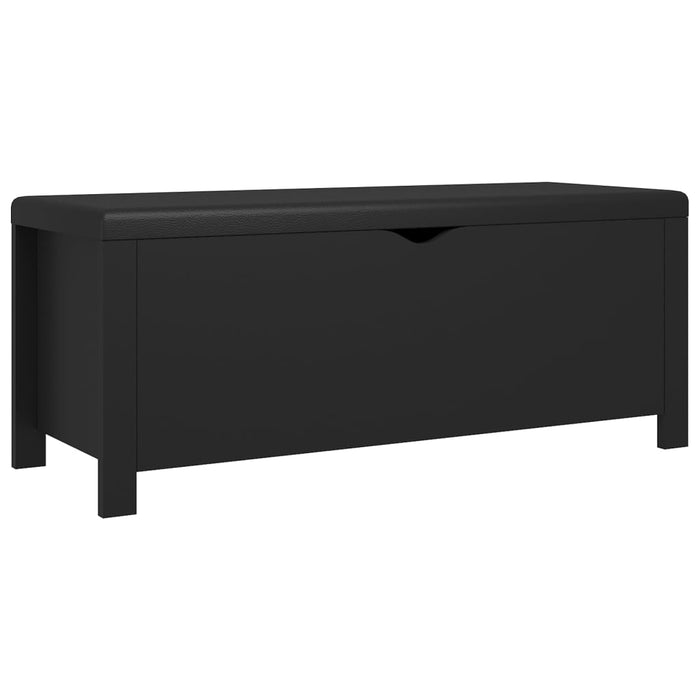 Contenitore con Cuscino Nero 105x40x45cm Legno Multistrato 326769
