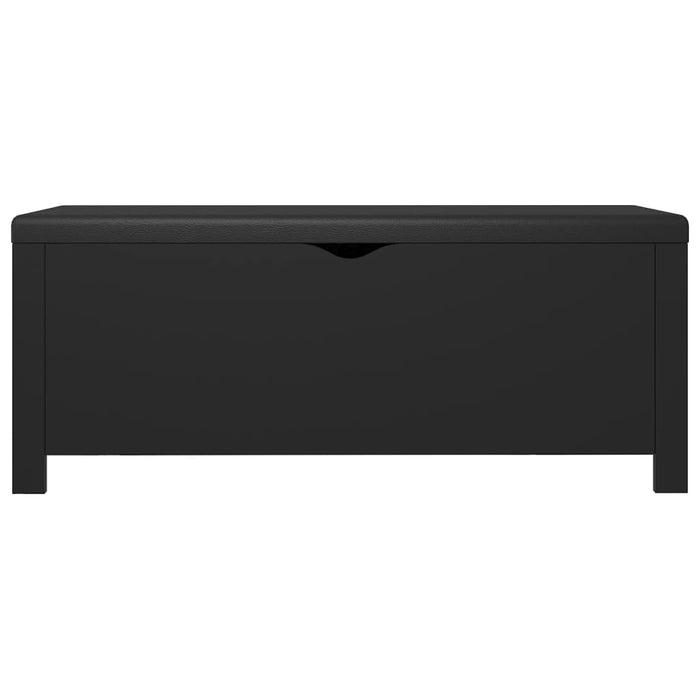 Contenitore con Cuscino Nero 105x40x45cm Legno Multistrato 326769