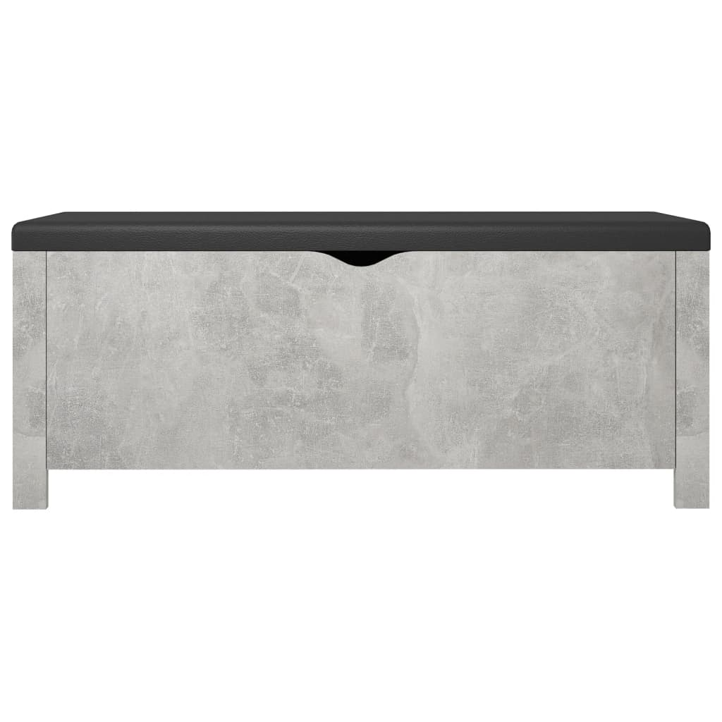 Cassapanca con Cuscino Grigio Cemento 105x40x45cm in Truciolato cod mxl 58584