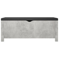 Cassapanca con Cuscino Grigio Cemento 105x40x45cm in Truciolato cod mxl 58584