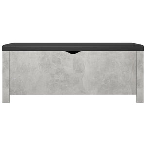 Contenitore con Cuscino Grigio Cemento 105x40x45cm Multistrato 326772