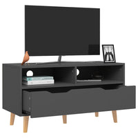 Mobile Porta TV Grigio 90x40x48,5 cm in Legno Multistrato 326779
